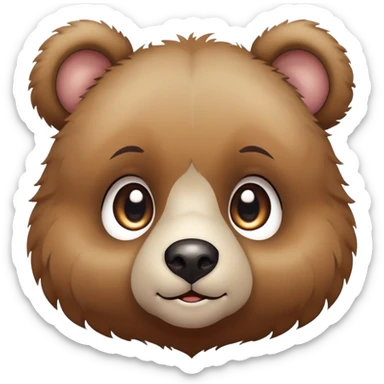 Cute bear cub with big eyes sticker