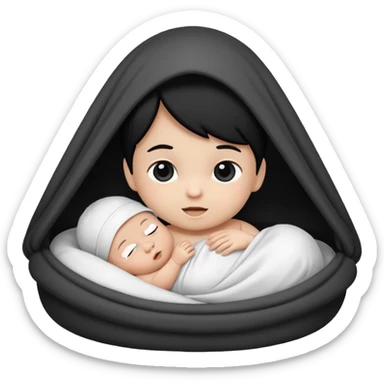 Newborn B&W Photoshoot sticker