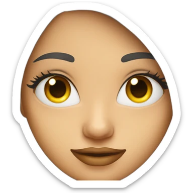 a woman with long eyelashes sticker