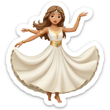Arabic white dancer girl sticker