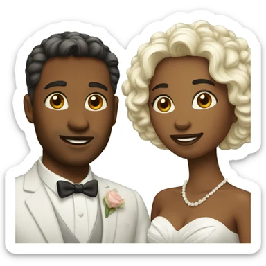 Marriage couple sticker