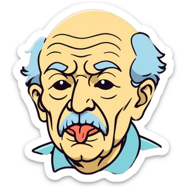 Licking my chops and drooling old man sticker