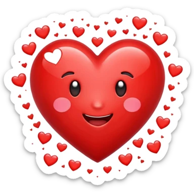 Emoji exploding with love sticker
