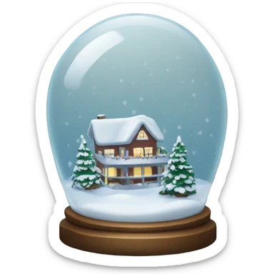 Realistic Christmas snowglobe sticker