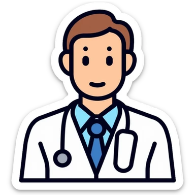 medical doctor with stethoscope sticker