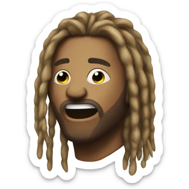 a nonchalant dreadhead hitting a blinker sticker