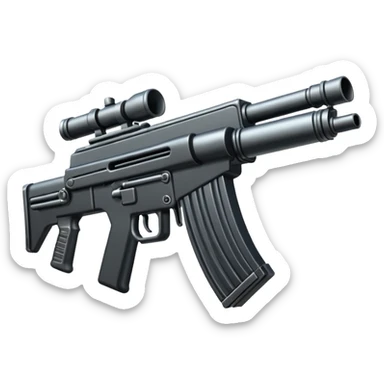 A big machine gun sticker