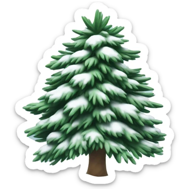 Snowy pine tree sticker