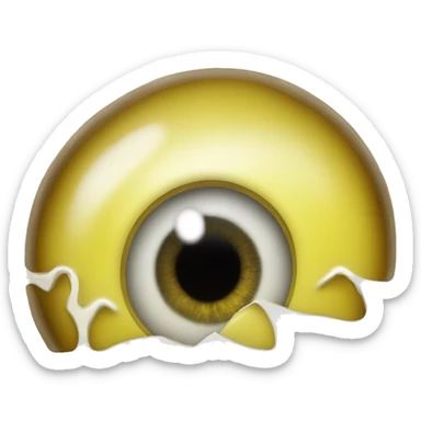 lemon with eyeball peaking out  sticker