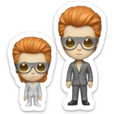 bowie as a pop figurine sticker