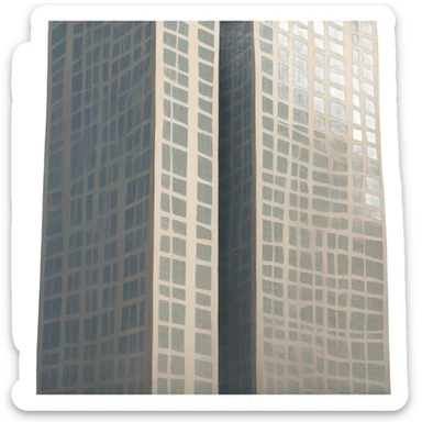 Two very tall buildings  sticker