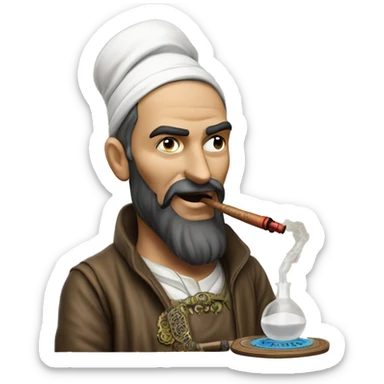 Hookah master blows the inscription "Eduard Podor" sticker