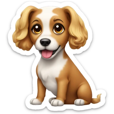 Cute coquette dog sticker