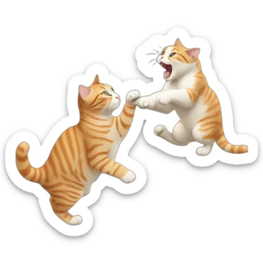 cat raising arthur fist sticker