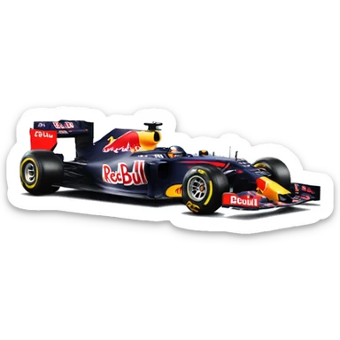 Red Bull formula one car side profile sticker