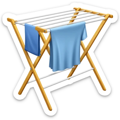 laundry drying rack sticker