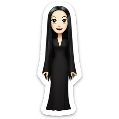 Morticia Addams sticker