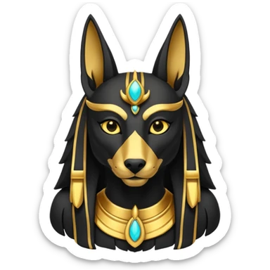 Black-furred Anubis sticker
