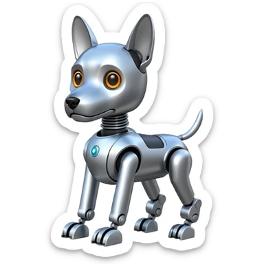Robots Dog, front view sticker