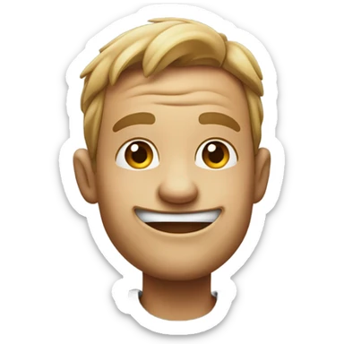 smirking face with finger sticker