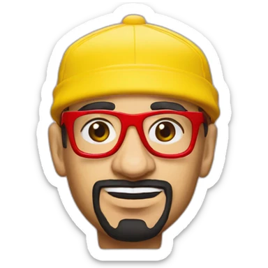 Ali G wearing red acrylic  sticker