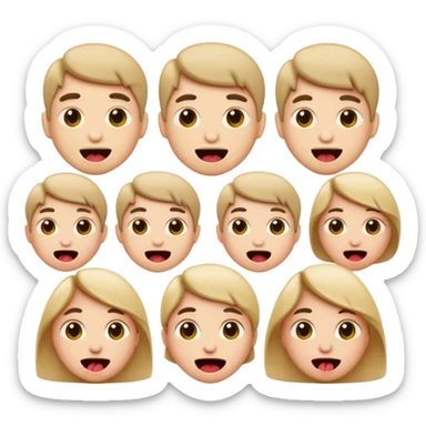 classic emoji, neutral face, neither feminine nor masculine, playful look, tongue out sticker