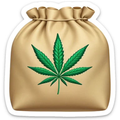 Bag of marijuana sticker