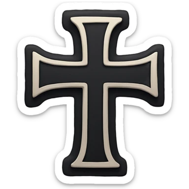Black cross sticker