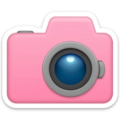 light pink camera sticker