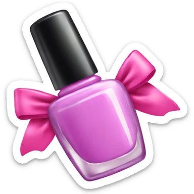 Nail Polish with a Bow sticker