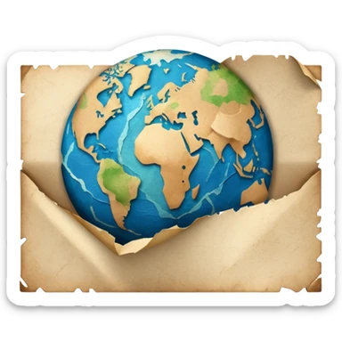 A voucher clipping with planet earth on it sticker