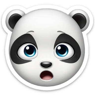 Female baby panda crying sticker