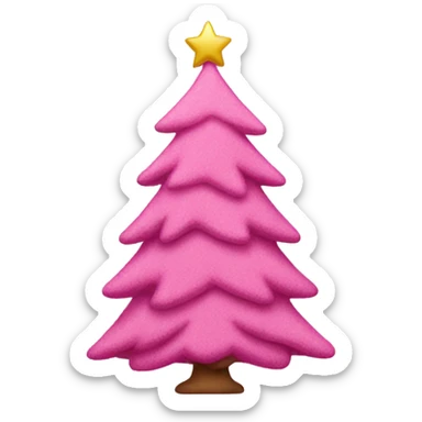 pink christmas tree  sticker