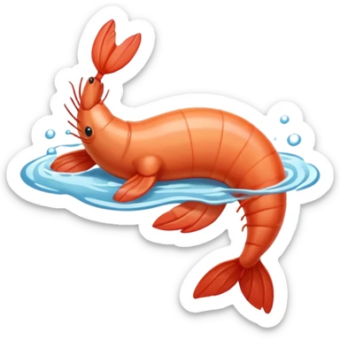 Una foca camarón sticker
