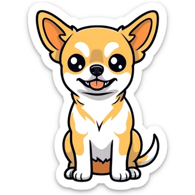 Scared chihuahua  sticker