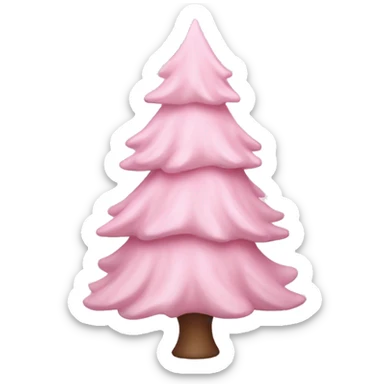 pastel pink christmas tree sticker