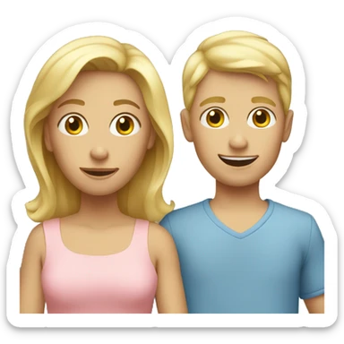 blond mother with one blond boys sticker