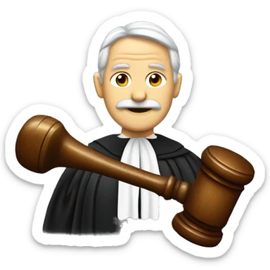 judge with hammer sticker