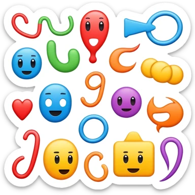 Graphic design, colorful illustrations, comic style, exaggerated lines, bold characters, minimalistic, on a white background, no extra details. sticker