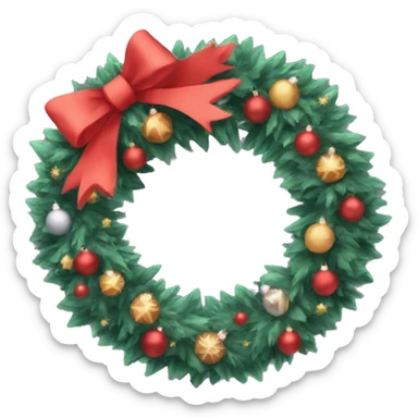 aesthetic cute christmas wreath  sticker