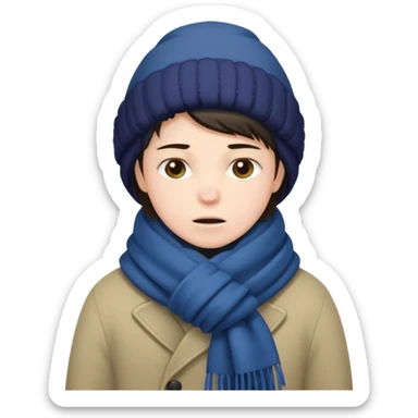 a cold person sticker