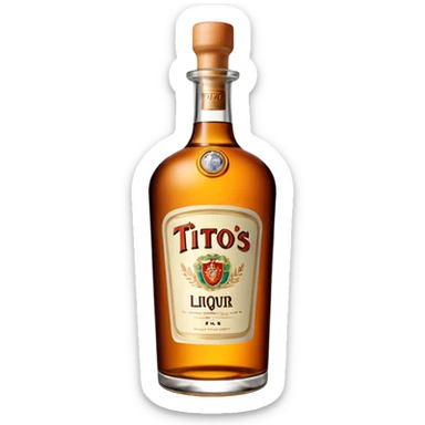 Tito’s liquor bottle sticker