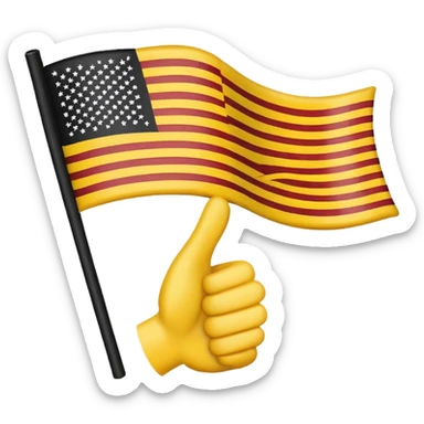 Black and yellow American flag sticker