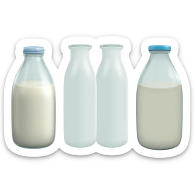 glass milk bottles sticker