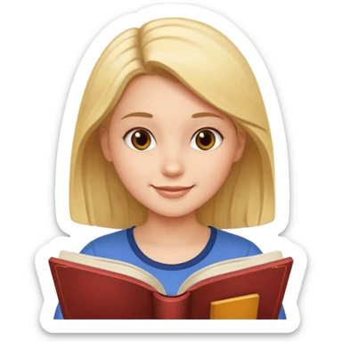 учениця дівчинка з книжкою sticker