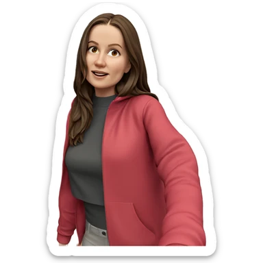 girl with brown hair outdoors sticker