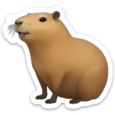 capybara at party like parrot party sticker