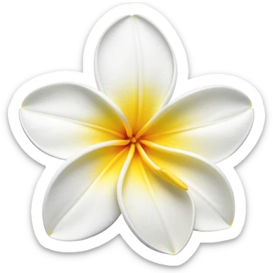 frangipani flower sticker