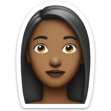 Woman look mirror face sticker