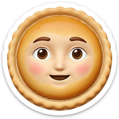 tart food in 3d memoji style no faces sticker